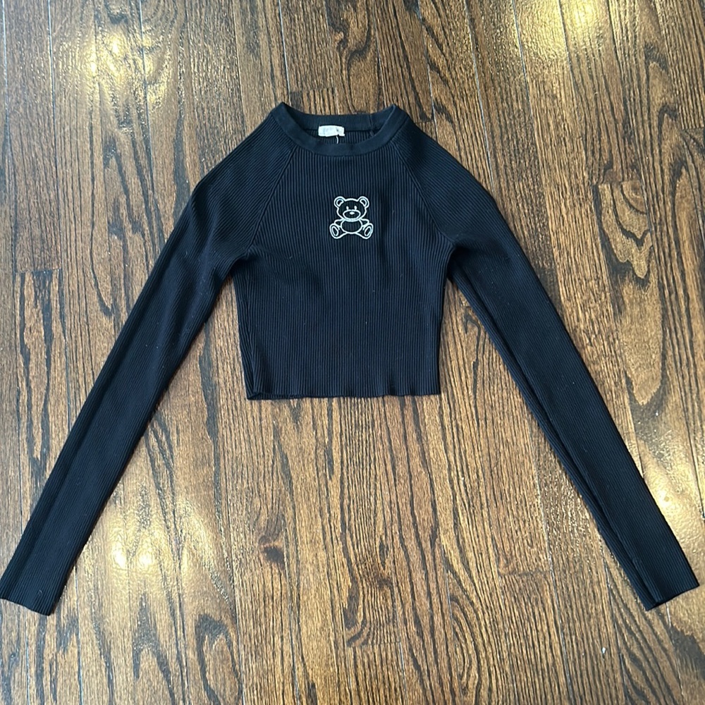 Knit Long Sleeve Crop